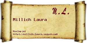 Millich Laura névjegykártya